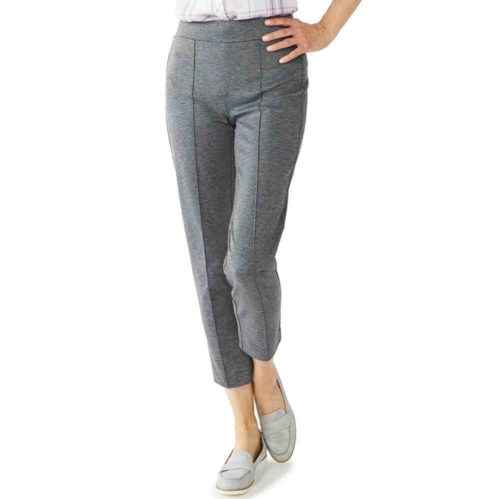 Stretch knit pintuck pull on pants